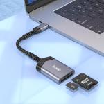 Converter Type-C to card reader 2in1 hoco UA25 - ឌុយបំឡែង Type C ទៅ  card reader hoco UA25
