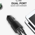 Power Car Charger WUW C148 2.4A - ឆ្នាំងសាកក្នុងឡាន WUW C148 2.4A