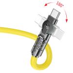 Cable Charger hoco U118 PD TypeC to TypeC - ខ្សែសាកស៊ីលីខូន ហូកូ​ U118 C-C ក្បាលបត់ 1.2m