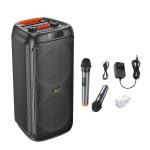 Speaker Bluetooth hoco HA7 (2 Wireless Mics) - បាស់ប្ល៊ូធូសប្រើថ្ម  ហូកូ HA7 មានមេក្រូប៊្លូធូស2