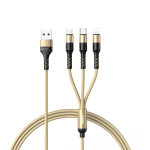 Cable Charger 3in1 REMAX RC-186th 2.1A(iP+Micro+Type-C) - ខ្សែសាក 3មុខ REMAX RC-186th 2.1A(Micro+iPhone+Type C)