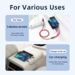 Cable Charger 3in1 REMAX RC-186th 2.1A(iP+Micro+Type-C) - ខ្សែសាក 3មុខ REMAX RC-186th 2.1A(Micro+iPhone+Type C)