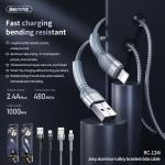 Cable Charger REMAX RC-124 2.4A iPhone - ខ្សែសាក REMAX RC-124 ក្បាល Lightning