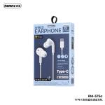 Earphone Wire TypeC Remax RM-575a(Music+Call) - កាសប៊្លូធូសខ្សែ Remax RM-575a ឌុយ Type-C(Music+Call)