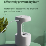 Humidifier USB Water Drops 800ML+Clock - ម៉ាស៊ីនចំហាយទឹក ទឹកធ្លាក់ មានម៉ោង 800ML