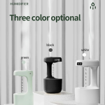 Humidifier USB Water Drops 800ML+Clock - ម៉ាស៊ីនចំហាយទឹក ទឹកធ្លាក់ មានម៉ោង 800ML