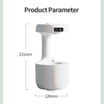 Humidifier USB Water Drops 800ML+Clock - ម៉ាស៊ីនចំហាយទឹក ទឹកធ្លាក់ មានម៉ោង 800ML