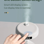 Humidifier USB Water Drops 800ML+Clock - ម៉ាស៊ីនចំហាយទឹក ទឹកធ្លាក់ មានម៉ោង 800ML