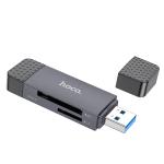 Card Reader USB/Type-C3.0 to SD+TF3.0 hoco HB45 3.0 - ប្រអប់ កាតមេម៉ូរី USB/Type-C3.0 to SD+TF3.0 hoco HB45 3.0