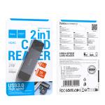 Card Reader USB/Type-C3.0 to SD+TF3.0 hoco HB45 3.0 - ប្រអប់ កាតមេម៉ូរី USB/Type-C3.0 to SD+TF3.0 hoco HB45 3.0