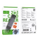 Card Reader USB/Type-C3.0 to SD+TF3.0 hoco HB45 3.0 - ប្រអប់ កាតមេម៉ូរី USB/Type-C3.0 to SD+TF3.0 hoco HB45 3.0