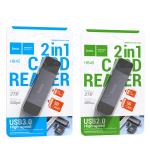 Card Reader USB/Type-C3.0 to SD+TF3.0 hoco HB45 3.0 - ប្រអប់ កាតមេម៉ូរី USB/Type-C3.0 to SD+TF3.0 hoco HB45 3.0