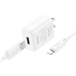 Power Charger hoco C134 2.4A 12W Set iPhone - ឆ្នាំងសាក​ ហូកូ C134 12W រុនមួយ ដុំសាកឈុត iPhone
