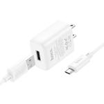 Power Charger hoco C134 2.4A 12W Set Micro - ឆ្នាំងសាក​ ហូកូ C134 12W រុនមួយ ដុំសាកឈុតMicro