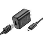 Power Charger hoco C134 2.4A 12W Set Micro - ឆ្នាំងសាក​ ហូកូ C134 12W រុនមួយ ដុំសាកឈុតMicro