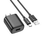 Power Charger hoco C134 2.4A 12W Set TypeC - ឆ្នាំងសាក​ ហូកូ C134 12W រុនមួយ ដុំសាកឈុតType-C