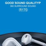Earphone wire 3.5mm WUW R170  - កាសខ្សែស៊កត្រជៀក WUW R170