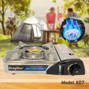 Portable gas stove K07 - ចង្ក្រានហ្គាសប្រើកំប៉ុង 07