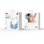 Headset bluetotoh XO BE38 Cats - កាស់ក្តោបត្រជៀកប៊្លូធូស អ៊ិចអូ BE38 រូបឆ្មា