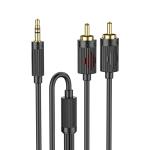 Cable 3.5mm AUX  to RCA hoco UPA28 1.5m - ខ្សែបំលែង AUX ទៅ RCA ហូកូ UPA28 1.5ម