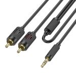 Cable 3.5mm AUX  to RCA hoco UPA28 1.5m - ខ្សែបំលែង AUX ទៅ RCA ហូកូ UPA28 1.5ម