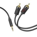 Cable 3.5mm AUX  to RCA hoco UPA28 1.5m - ខ្សែបំលែង AUX ទៅ RCA ហូកូ UPA28 1.5ម