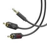 Cable 3.5mm AUX  to RCA hoco UPA28 1.5m - ខ្សែបំលែង AUX ទៅ RCA ហូកូ UPA28 1.5ម