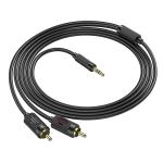 Cable 3.5mm AUX  to RCA hoco UPA28 1.5m - ខ្សែបំលែង AUX ទៅ RCA ហូកូ UPA28 1.5ម