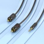 Cable 3.5mm AUX  to RCA hoco UPA28 1.5m - ខ្សែបំលែង AUX ទៅ RCA ហូកូ UPA28 1.5ម