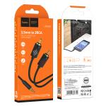 Cable 3.5mm AUX  to RCA hoco UPA28 1.5m - ខ្សែបំលែង AUX ទៅ RCA ហូកូ UPA28 1.5ម