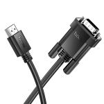 Converter Cable VGA to HDMI hoco US12(L=1M) - ខ្សែបំឡែង VGA to HDMI hoco US12​ ប្រវែង 1ម៉ែត