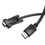 Converter Cable VGA to HDMI hoco US12(L=1M) - ខ្សែបំឡែង VGA to HDMI hoco US12​ ប្រវែង 1ម៉ែត