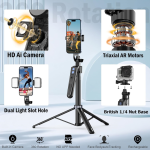 Selfie Stick Tripod Auto Face Tracking C12 1.8m - ជើងត្រៃផត ដងថត រេតាមមុខ C12 1.8m
