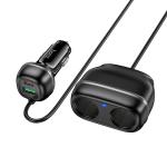 Power Car Charger 2cigarette Z59 (PD30W+QC3.0) - ឆ្នាំងសាកក្នុងឡាន រុន 2 និង រុនសាកថ្ម Z59 PD30W+QC3.0