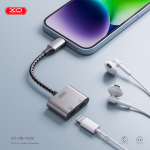 Converter Lightning to 2Lightning XO NB-R258A - ឌុយបំលែងកាសទៅកាសសំប៉ែតនិងសាកថ្ម XO NB-R258A