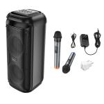 Speaker Bluetooth hoco HA13 Pro(2 Wireless Mics) - បាស់ប្ល៊ូធូសប្រើថ្ម ហូកូ HA13 Pro មានមេក្រូប៊្លូធូស2