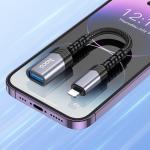 Converter Lightning to USB hoco UA24 OGT - ឌុយបំឡែង OTGhoco UA24 ឌុយអាយហ្វូនទៅ Flash
