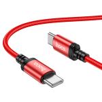 Cable Charger hoco X89 PD (C to C) - ខ្សែសាកក្រណាត់ PD ហូកូ X89 ក្បាល(C to C)