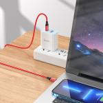 Cable Charger hoco X89 PD (C to C) - ខ្សែសាកក្រណាត់ PD ហូកូ X89 ក្បាល(C to C)