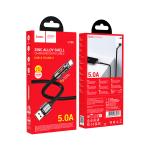 Cable Charger hoco U136 5A Type-C - ខ្សែសាកលឿន ហូកូ​ U136 5A Type-C