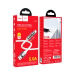 Cable Charger hoco U136 5A Type-C - ខ្សែសាកលឿន ហូកូ​ U136 5A Type-C