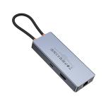 HUB Converter TypeC to 6in1 (HDMI+RJ45+PD+USB3.0*3) hoco HB51 - ដុំបំបែក ហូកូ HB51 TypeC to 6in1(HDMI+RJ45+PD+USB3.0*3)