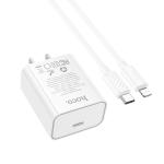 Power Charger PD/QC 20W hoco C143 Set (C to iP) - ឆ្នាំងសាក ខ្វីកឆាច hoco C143 PD20W ឈុត TypeC ទៅ iPhone