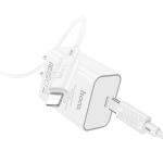 Power Charger PD/QC 20W hoco C143 Set (C to iP) - ឆ្នាំងសាក ខ្វីកឆាច hoco C143 PD20W ឈុត TypeC ទៅ iPhone
