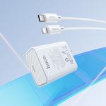 Power Charger PD/QC 20W hoco C143 Set (C to iP) - ឆ្នាំងសាក ខ្វីកឆាច hoco C143 PD20W ឈុត TypeC ទៅ iPhone