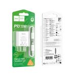 Power Charger PD/QC 20W hoco C143 Set (C to iP) - ឆ្នាំងសាក ខ្វីកឆាច hoco C143 PD20W ឈុត TypeC ទៅ iPhone