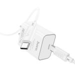 Power Charger PD/QC 20W hoco C143 Set (C to C) - ឆ្នាំងសាក ខ្វីកឆាច hoco C143 PD20W ឈុត TypeC ទៅ TypeC
