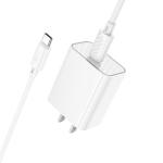 Power Charger PD/QC 20W hoco C143 Set (C to C) - ឆ្នាំងសាក ខ្វីកឆាច hoco C143 PD20W ឈុត TypeC ទៅ TypeC