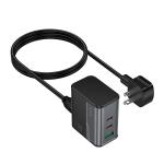 Power Charger Hoco CS76 PD70W(2C1A) (PD/QC/FCP/AFC) - ឆ្នាំងសាក​ ហូកូ CS76 PD70W(2C1A) (PD/QC/FCP/AFC)