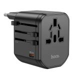 Universal Charger hoco AC15 Walker three-port PD20W(1C2A) - ឆ្នាំងសាក ហូកូ AC15 three-port PD20W មានជើងបំឡែងគ្រប់ប្រភេទ